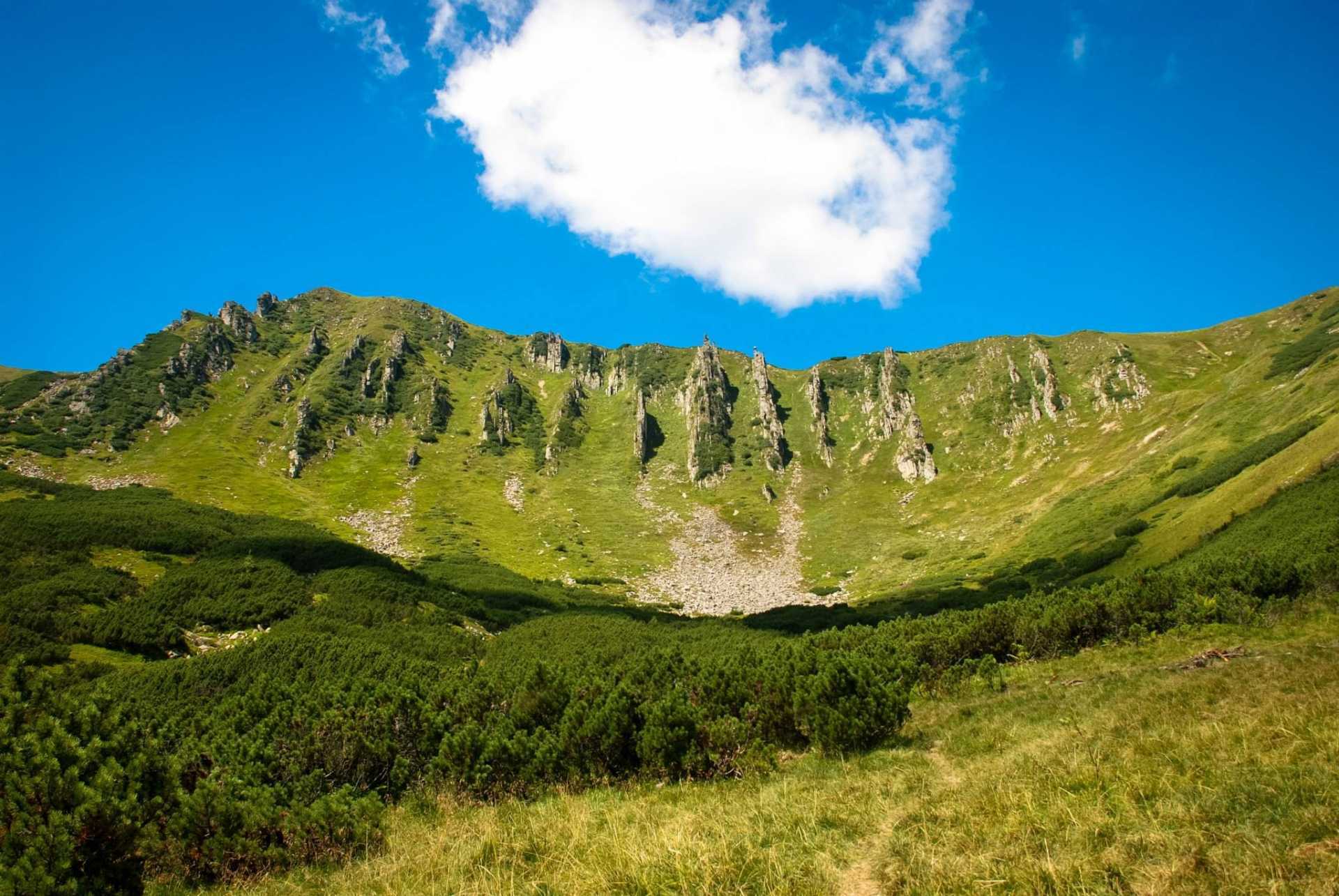 Массив Черногора, маршрут на гору Шпицы