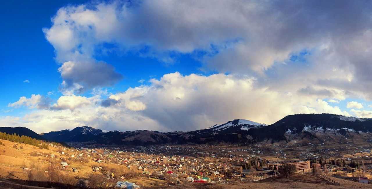 Панорама на Верховину Панорамный вид на Верховину