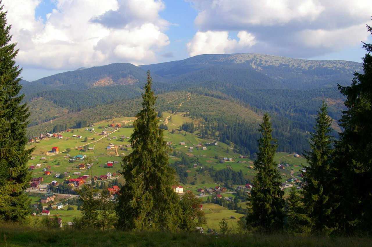 Панорамний вид на село Поляниця