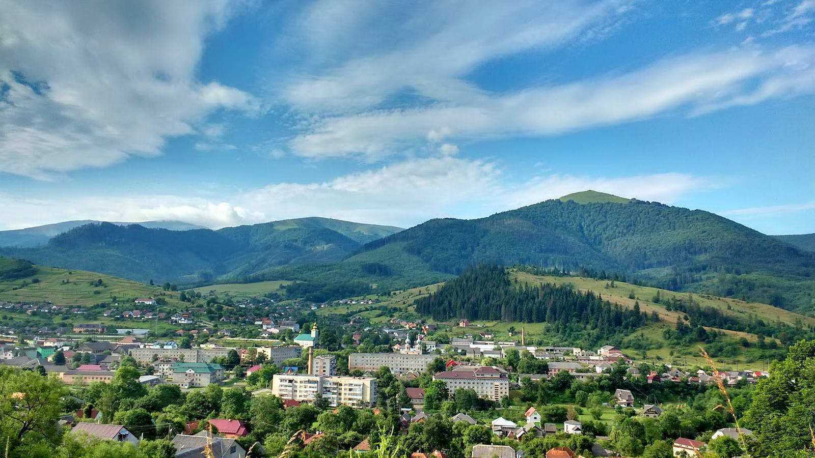 Панорама Воловца, Закарпатье Пейзажи вокруг Воловца