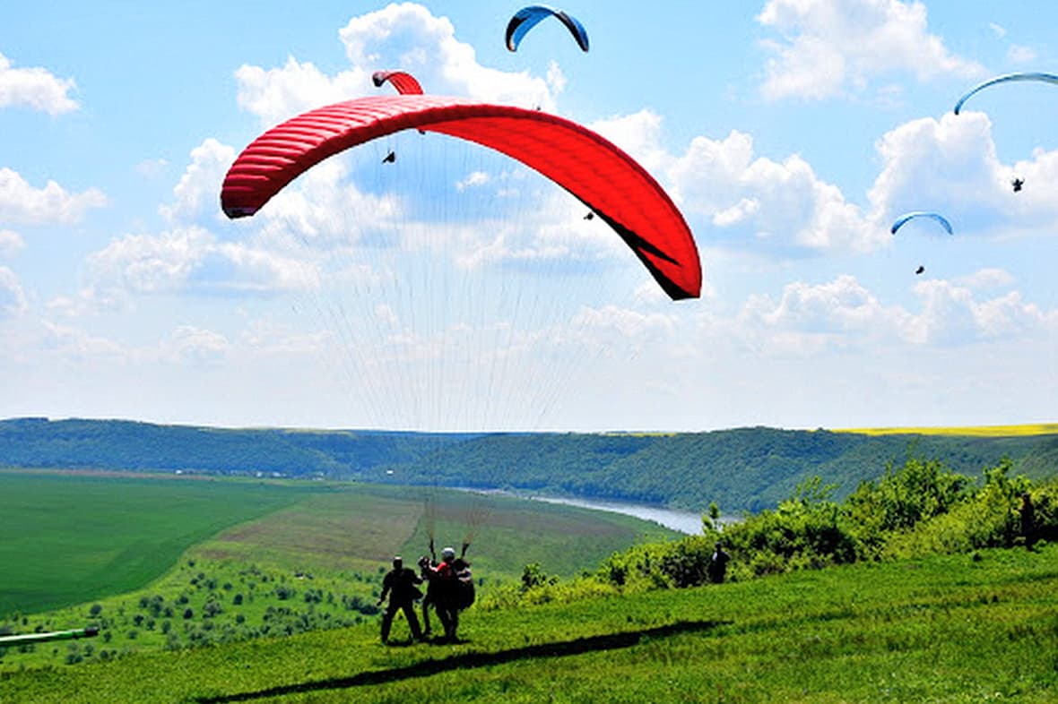 Дністровський каньйон, політ на параплані