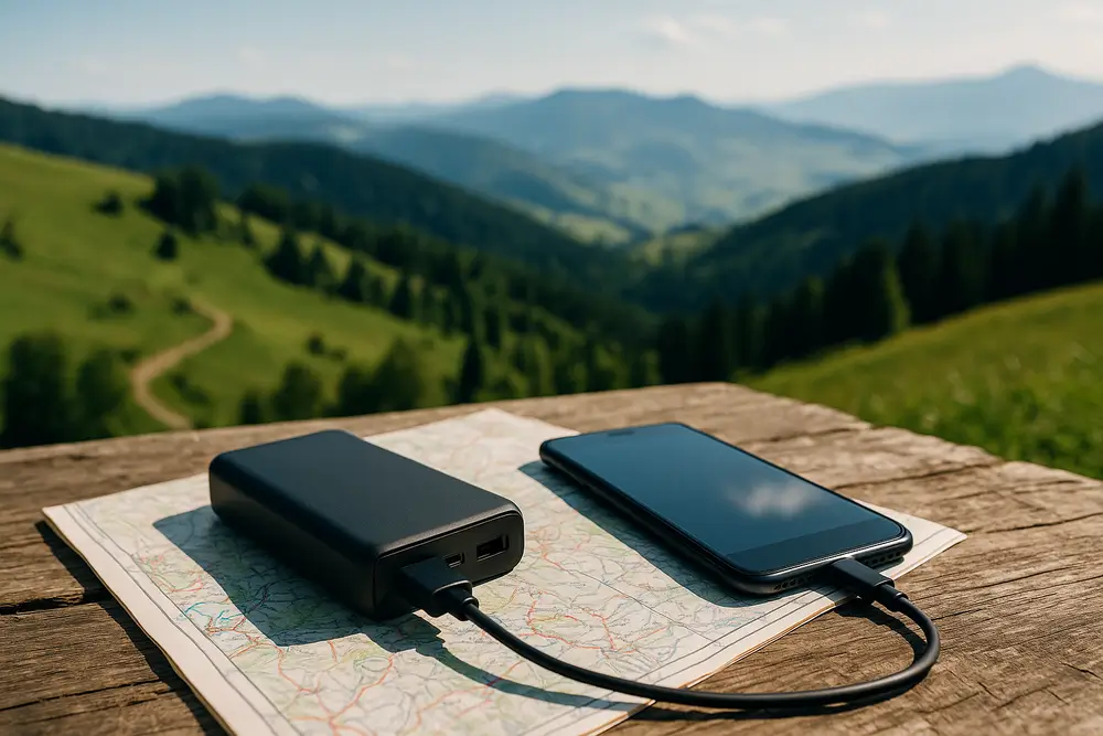 Попіклуйтесь про хороший повербанк для походу Повербанк для походу в гори