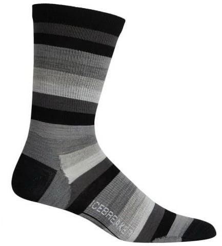 Шкарпетки Icebreaker LifeStyle Crew Ultralight Stripe MEN Black / Monsoon / Blizzard